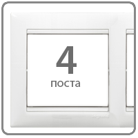 Рамка Valena 4-я Белая 774454