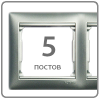 Рамка Valena 5-я Алюминий 770155 ― Legrand-220.ru