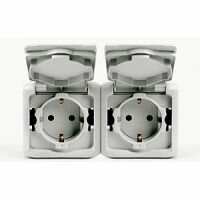 Розетка с заземлением и шторками IP-44 Legrand Quteo (Белый) 782323