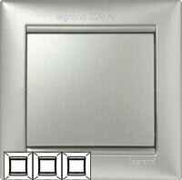 Рамка Valena 3-я Алюминий 770153