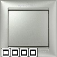 Рамка Valena 4-я Алюминий 770154