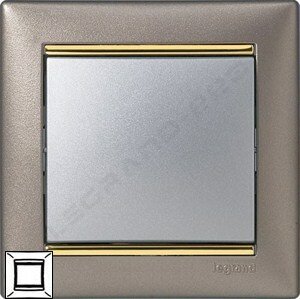 Рамка Valena 1-я Титан/Золотой штрих 770361 ― Legrand-220.ru