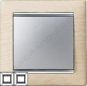 Рамка Valena 2-я Светлое дерево/Серебрянный штрих 770382 ― Legrand-220.ru