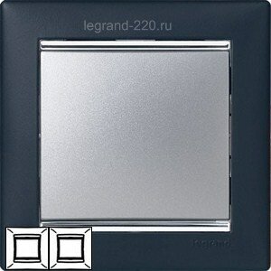 Рамка Valena 2-я Ноктюрн/Серебрянный штрих 770392 ― Legrand-220.ru