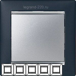 Рамка Valena 5-я Ноктюрн/Серебрянный штрих 770395 ― Legrand-220.ru