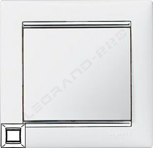 Рамка Valena 1-я Белый/Серебрянный штрих 770491 ― Legrand-220.ru