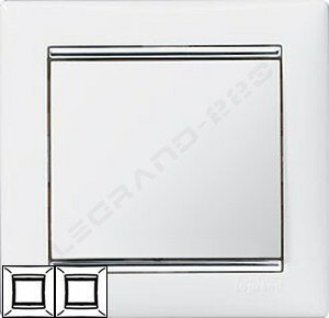 Рамка Valena 2-я Белый/Серебрянный штрих 770492 ― Legrand-220.ru