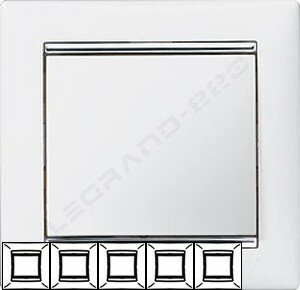 Рамка Valena 5-я Белый/Серебрянный штрих 770495 ― Legrand-220.ru