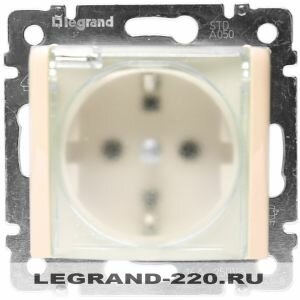 Розетка влагозащищенная, с заземляющим контактом и крышкой Legrand Valena (Сл. Кость) 774120 ― Legrand-220.ru