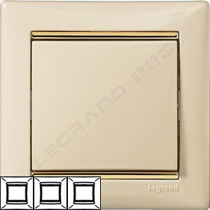 Рамка Valena 3-я Слоновая кость/Золотой штрих 774153 ― Legrand-220.ru