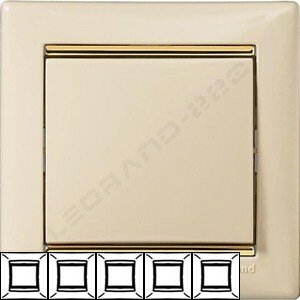 Рамка Valena 5-я Слоновая кость/Золотой штрих 774155 ― Legrand-220.ru