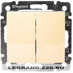 Выключатель двухклавишный Legrand Valena (Сл. Кость) 774305 ― Legrand-220.ru
