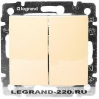 Выключатель двухклавишный Legrand Valena (Сл. Кость) 774305
