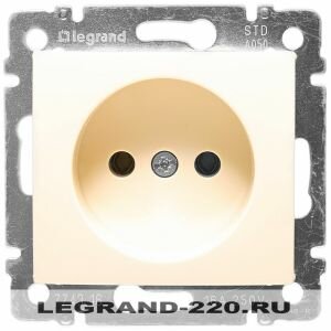Розетка электрическая, 220 В,без заземления 16А Legrand Valena (Сл. Кость) 774316 ― Legrand-220.ru
