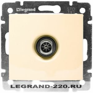 Розетка телевизионная TV одиночная 1.5dB Legrand Valena (Сл. Кость) 774329 ― Legrand-220.ru