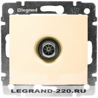 Розетка телевизионная TV одиночная 1.5dB Legrand Valena (Сл. Кость) 774329