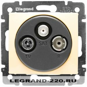 Розетка TV+FM+SAT Одиночная Legrand Valena (Сл. Кость) 774335 ― Legrand-220.ru