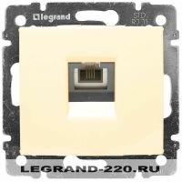 Розетка телефонная TF RJ-11 одинарная Legrand Valena (Сл. Кость) 774338
