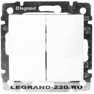 Проходной двухклавишный переключатель Legrand Valena (Белый) 774408 ― Legrand-220.ru