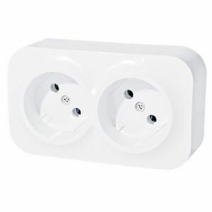Розетка 2-я без заземления Legrand Quteo (Белый) 782212 ― Legrand-220.ru