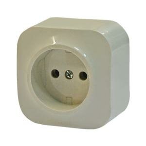Розетка 1-я без заземления Legrand Quteo (Слоновая кость) 782240 ― Legrand-220.ru
