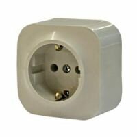Розетка 1-я с заземлением 16А Legrand Quteo (Сл.Кость) 782241