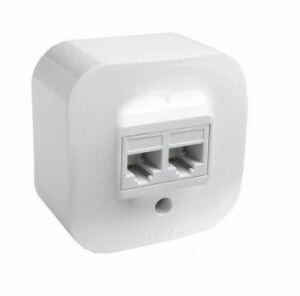 Розетка Интернет+Телефон Legrand Quteo (Белый) 782221 ― Legrand-220.ru