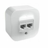 Розетка двойная для компьютерных сетей Legrand Quteo (Белый) 782228