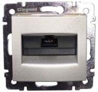 Розетка для компьютерных сетей RJ-45 UTP CAT5E одинарная Legrand Valena (Алюминий) 770238
