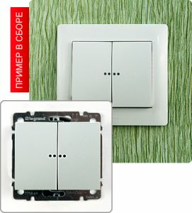 Двухклавишный переключатель на 2 направления с подсветкой 10А ― Legrand-220.ru