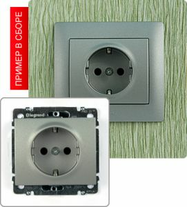 Розетка с заземлением, с защитными шторками, 16А ― Legrand-220.ru