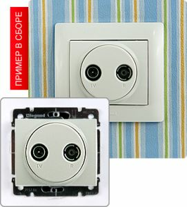 Розетка TV-RD проходная ― Legrand-220.ru