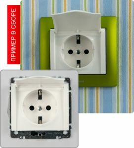 Розетка с заземлением, с защитными шторками, с защитной крышкой, 16А ― Legrand-220.ru