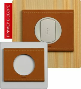 Рамка однопостовая (Кожа) ― Legrand-220.ru