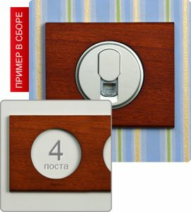 Рамка четырехпостовая (Орех) ― Legrand-220.ru