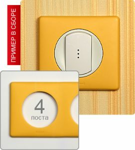 Рамка четырехпостовая (Шафран) ― Legrand-220.ru