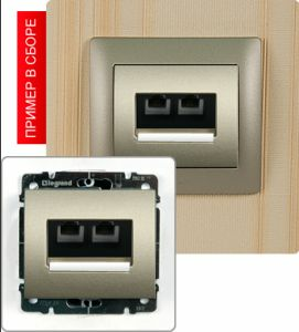 Розетка компьютер+телефон ― Legrand-220.ru