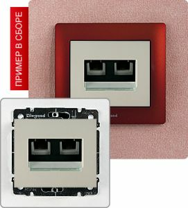 Розетка телефонная RJ11 двойная ― Legrand-220.ru