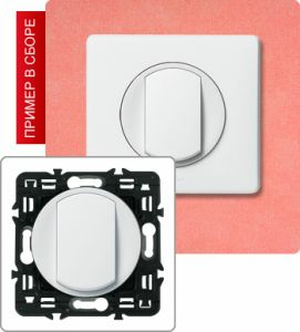 Кнопка с NC и NO контактами, 6А (Белый) ― Legrand-220.ru