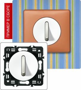 Бесшумный переключатель на 2 направления, 6А (Белый) ― Legrand-220.ru