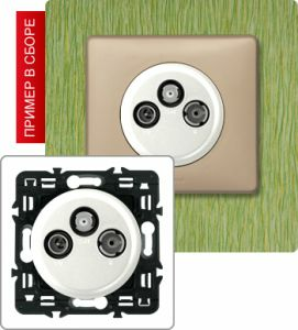 Розетка TV-RD-SAT простая (Белый) ― Legrand-220.ru