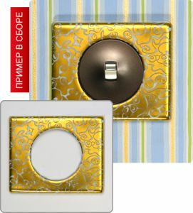 Рамка однопостовая (Фарфор Золотая Феерия) ― Legrand-220.ru