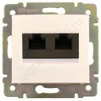 Розетка Интернет + Телефон RJ-45/RJ-11 UTP CAT5E Legrand Valena (Сл. Кость) 774180