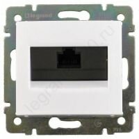 Розетка для компьютерных сетей RJ-45 UTP CAT5E одинарная Legrand Valena (Белый) 774238
