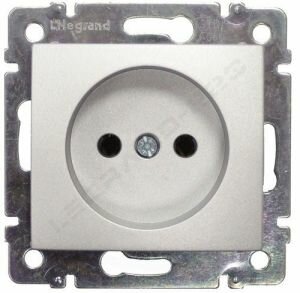 Розетка электрическая, 220 В,без заземления 16А Legrand Valena (Алюминий) 770116 ― Legrand-220.ru