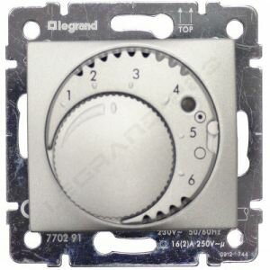 Терморегулятор для теплого пола Legrand Valena (Алюминий) 770291 ― Legrand-220.ru