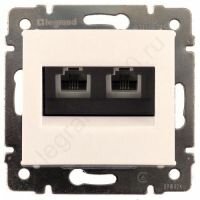 Розетка телефонная TF RJ-11 двойная Legrand Valena (Сл. Кость) 774339
