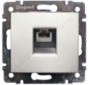 Розетка телефонная TF RJ-11 одинарная Legrand Valena (Алюминий) 770138 ― Legrand-220.ru