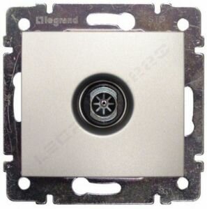 Розетка телевизионная TV оконечная 10dB Legrand Valena (Алюминий) 770130 ― Legrand-220.ru