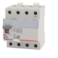 УЗО Legrand DX 4-полюсное 300 мА 80A 009014